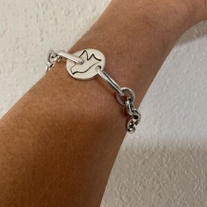Sterling Silver 7” bracelet with bird design
